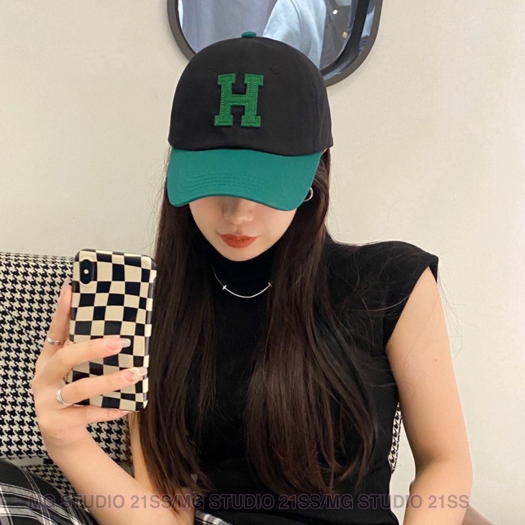 Nón MG STUDIO hoạ tiết thêu nỗi chữ H sành điệu
