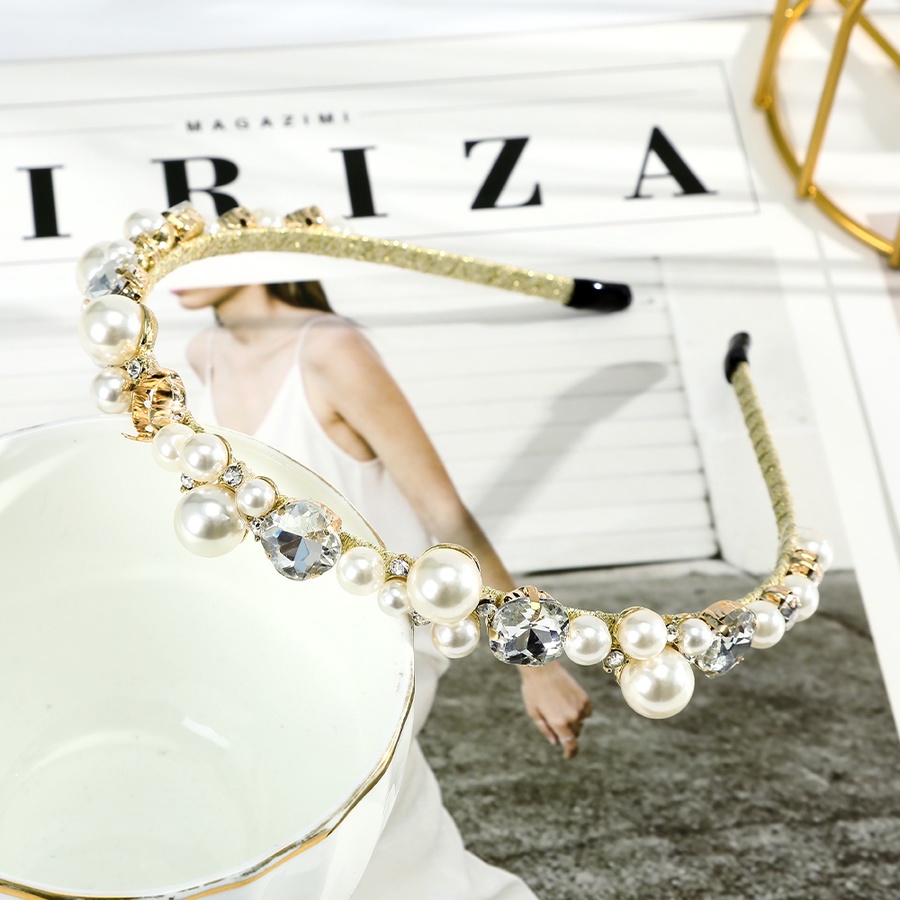 Băng Đô Đính Đá Và Ngọc Trai Nhân Tạo Thời Trang