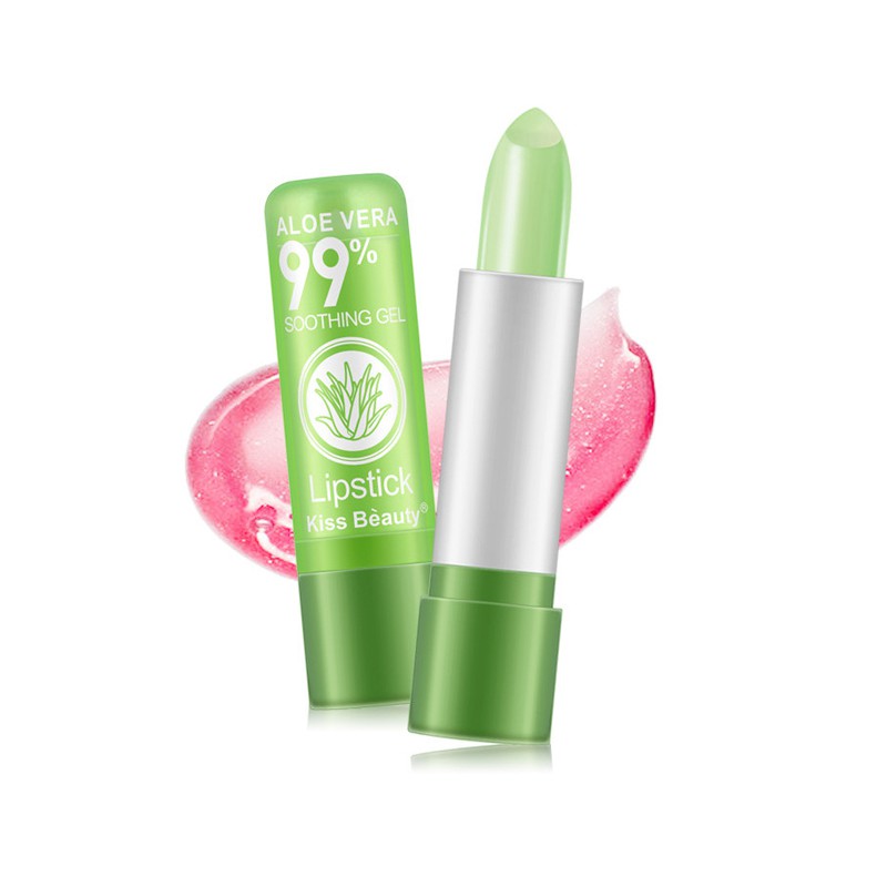 (Hàng Mới Về) Son Dưỡng Ẩm Môi Chiết Xuất Lô Hội Lâu Trôi 3.5g Kiss Beauty