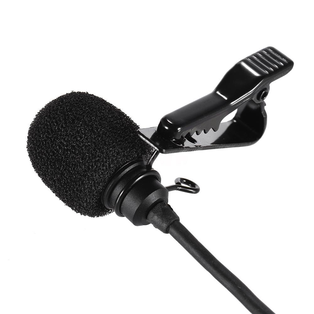 Comica CVM-D02 Dual-head Lavalier Lapel Microphone Clip-on Omnidirectional Condenser Mic Cable Length  4.5m/14.8ft Compatible with Canon Nikon Sony A7 A6300 Camera Compatible with iPhone 6 6plus Smartphone for Interview Livestream Teaching Podcast