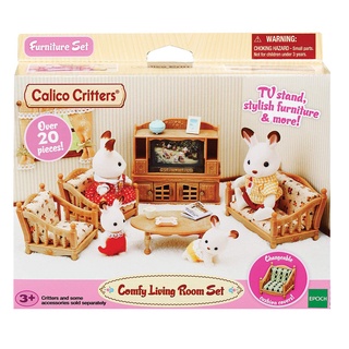 Sylvanian Families Calico Critters Bộ Phòng Khách Tiện Nghi Comfy Living Room Set