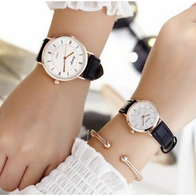 đồng hồ cặp couple Kashigi dây da