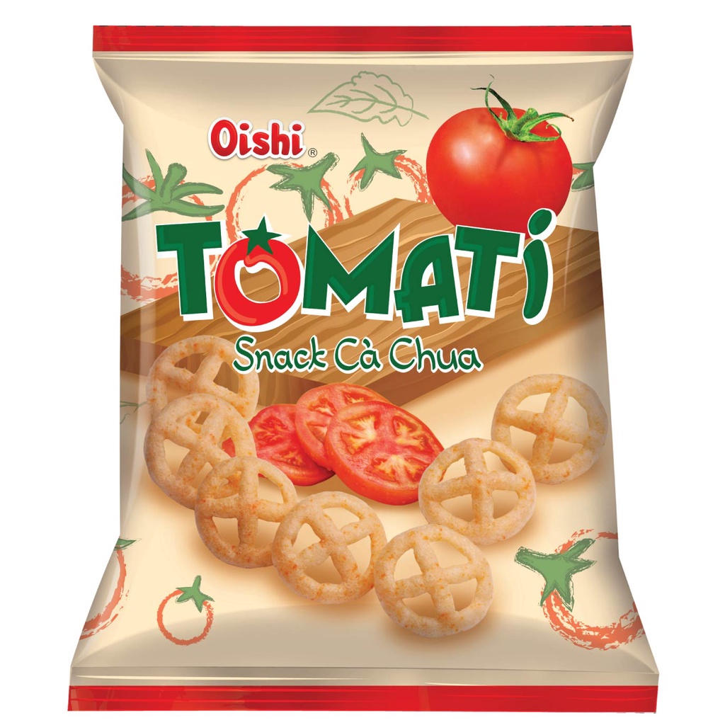 Combo1 - 6 gói snack Oishi 35g (Snack: Cua Sốt Chua Ngọt, 4X Vị Phô Mai, Hành, Cà Chua, Bí Đỏ, Phồng Mực)