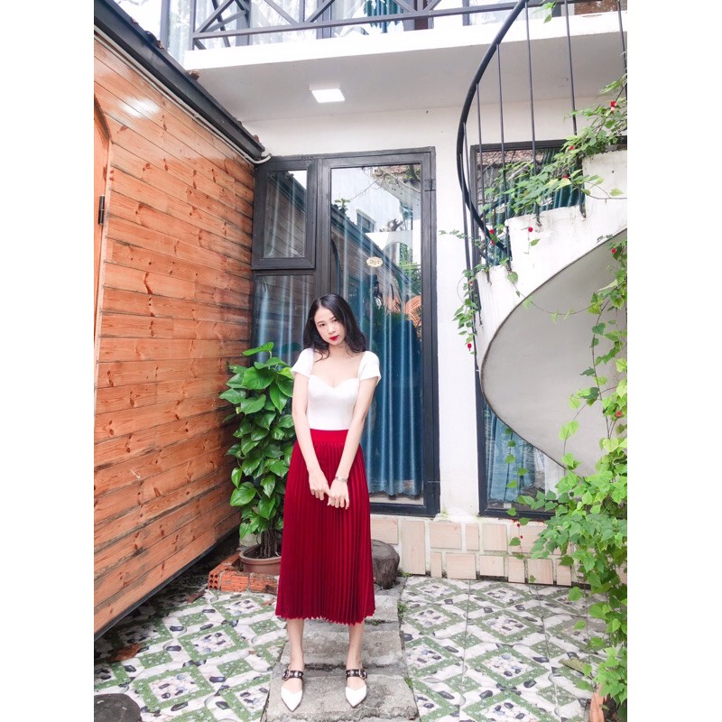 Chân váy K - Gold Woman màu đỏ