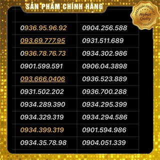 Sim mobifone số đẹp 09 đồng giá. 2