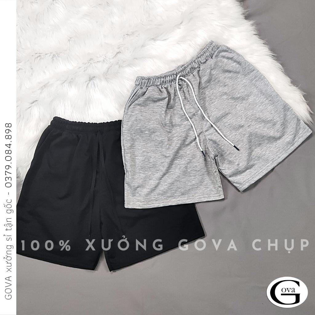 Quần Short NỈ DA CÁ Unisex  Quần Đùi Chất Nỉ Da Cá Nam Nữ Đều Mặc Được Basic GOVA