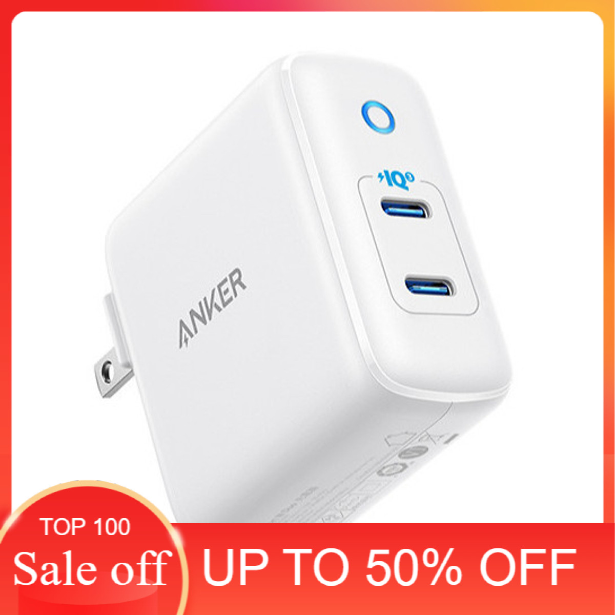 Mua Ngay Adapter Sạc 2 Cổng USB Type-C Anker PowerPort III Duo 36W - A2628 - Hàng Chính Hãng