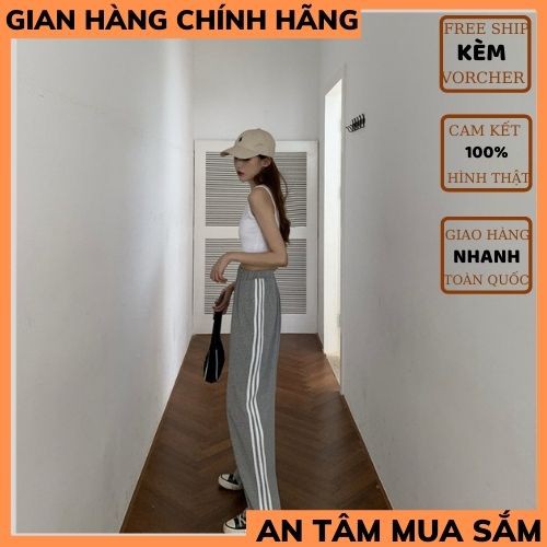 Quần3Sọc Nam Nữ , quần thể thao ống suông chất thun co dãn thoải mái ,quần unisex phong cách hàn quốc XƯỞNG MAY TIT COJ2