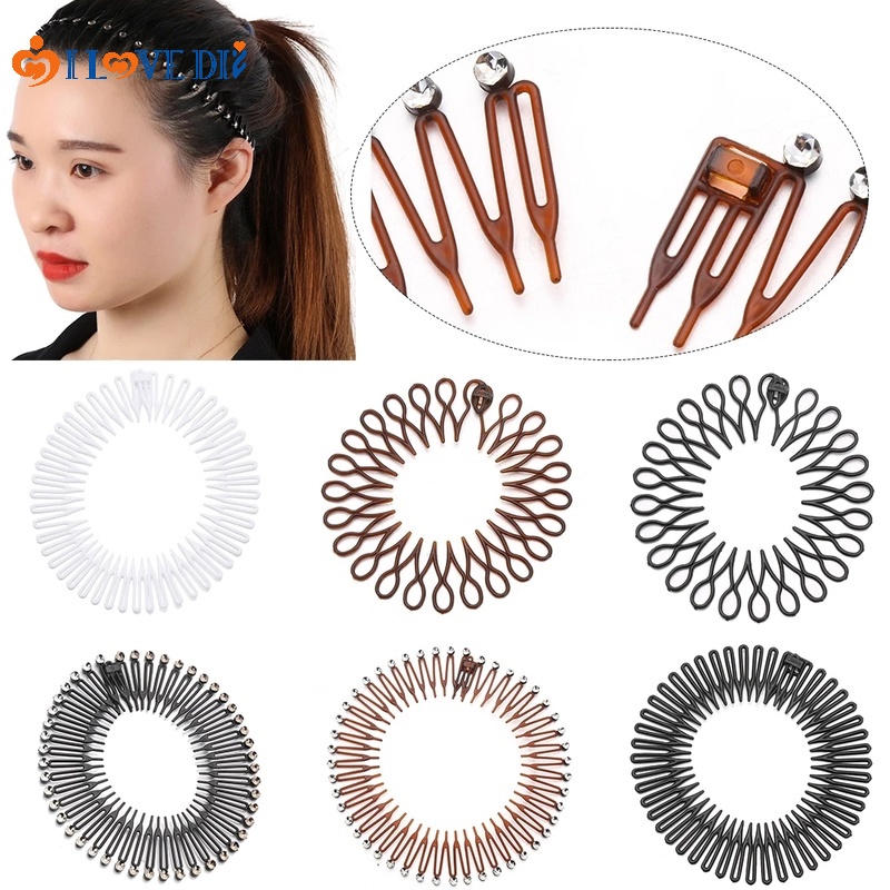 Băng Đô Cài Tóc Co Giãn Đính Đá Sáng Lấp Lánh Thời Trang Cho Nữ