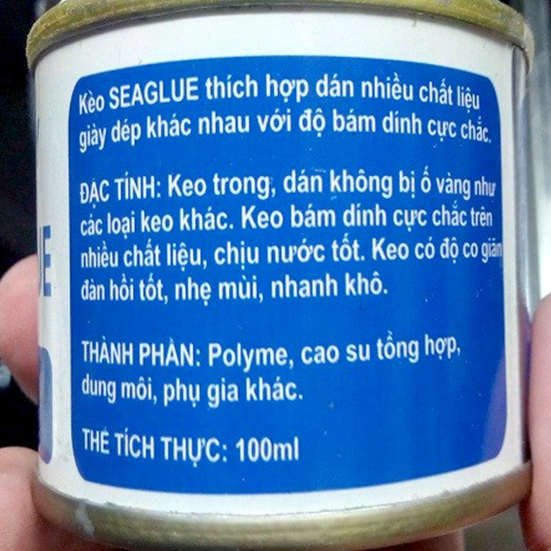 Hộp Keo Dán Giày Dép Siêu Dính Đa Năng Sea Glue 100ML Chịu Lực , Chịu Nước Tốt, Có Khả Năng Co Giãn Đàn Hồi Tốt - Kivovi