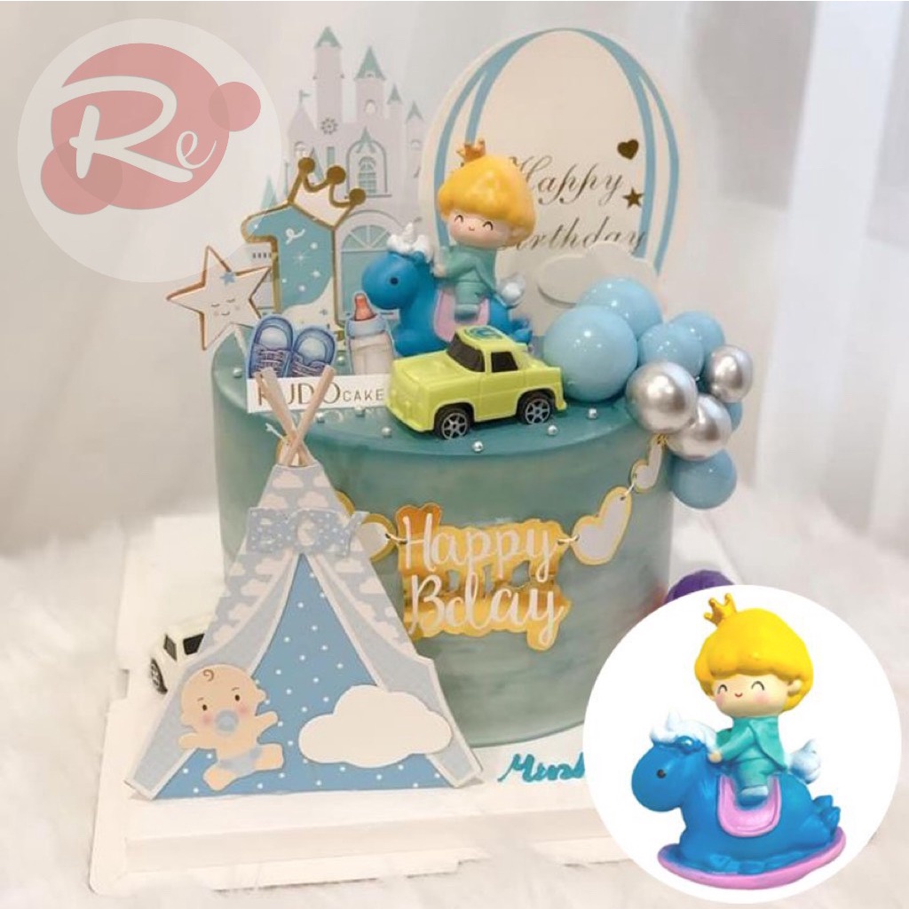 [SIÊU RẺ❤️] – Công chúa và Hoàng tử - Cưỡi ngựa - Trang trí bánh sinh nhật bánh kem