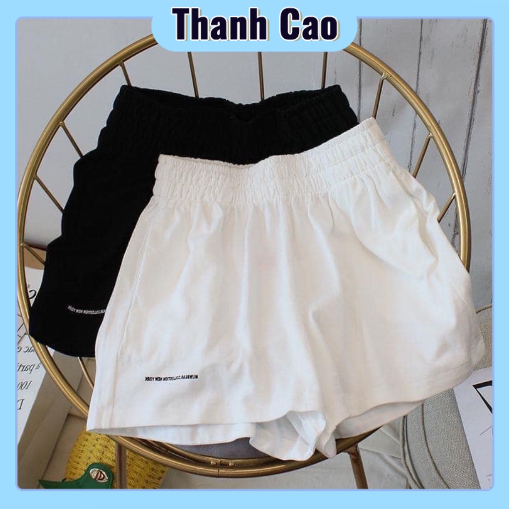 Quần đùi đũi chun thêu
