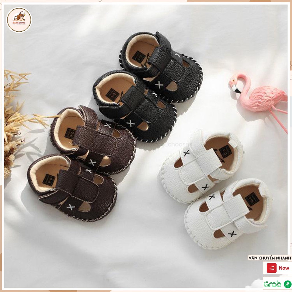 Giày tập đi đế mềm cho bé, giày sandal dép tập đi 4 mùa cho bé
