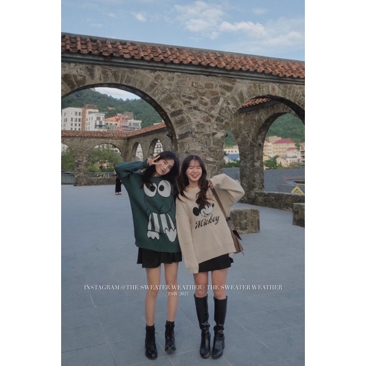 (Ảnh thật) Áo len hình thú chất đanh mịn oversize form giấu quần the.sweaterweather TSW | BigBuy360 - bigbuy360.vn