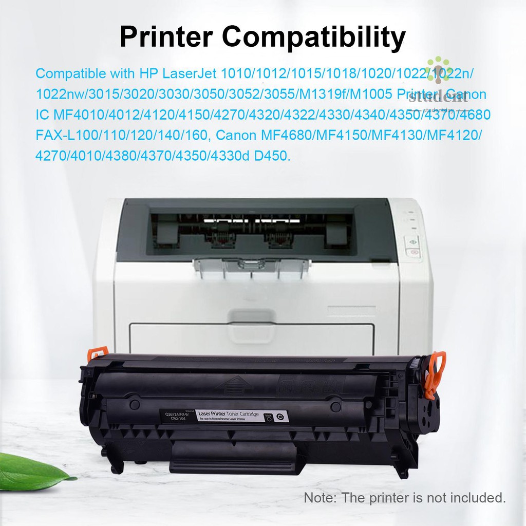 Hộp Mực Thay Thế Q2612A / Crg-104 / Fx-9 Cho Máy In Hp Laserjet 1010 / 1012 / 1015 / 1018 / 1020 / 3050 / M1319F / M1005 Ic Mf4010 / 4012 / 4120 / 4270 Cho Máy In