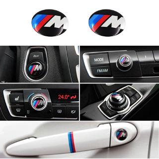 2 Cái 29mm ❥ ❈ Nút Điều Khiển Âm Thanh Đa Phương Tiện Nhãn Dán Xe Ô Tô Biểu Tượng Tự Động Huy Hiệu Decal Cho Xe BMW X1 X3 X5 X6 3series5 Series 7 Series