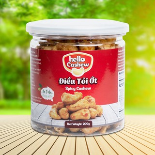 Hạt Điều Tỏi Ớt hộp 200g - Hello Cashew