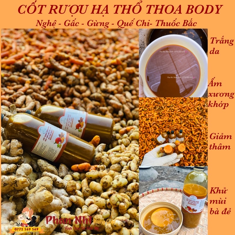 1LIT CỐT GỪNG NGHỆ GẤC QUẾ ĐỊA LIỀN HẠ THỔ | Mamy Gold