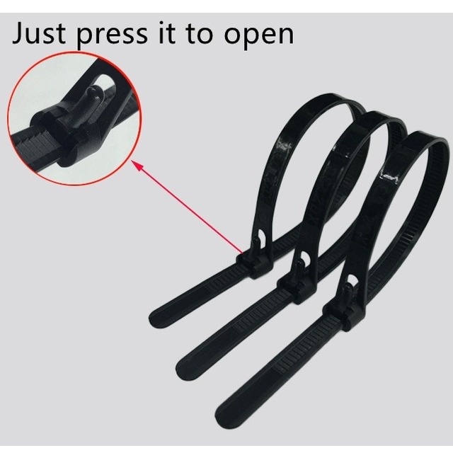 Bộ 100 Dây Buộc Dây Cáp Nylon Co Giãn Nhiều Màu Sắc Có Thể Điều Chỉnh