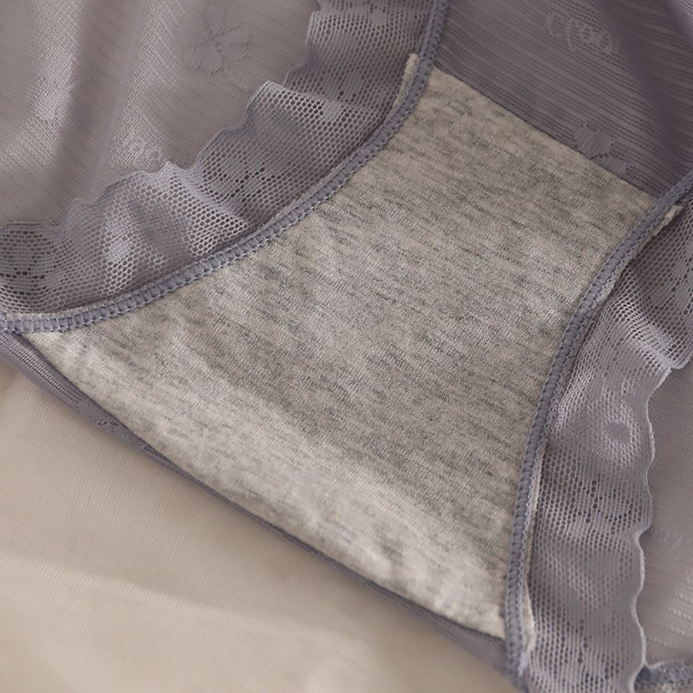 Quần lót lưới trong suốt đính nơ thiết kế đáng yêu thoáng khí cho nữ