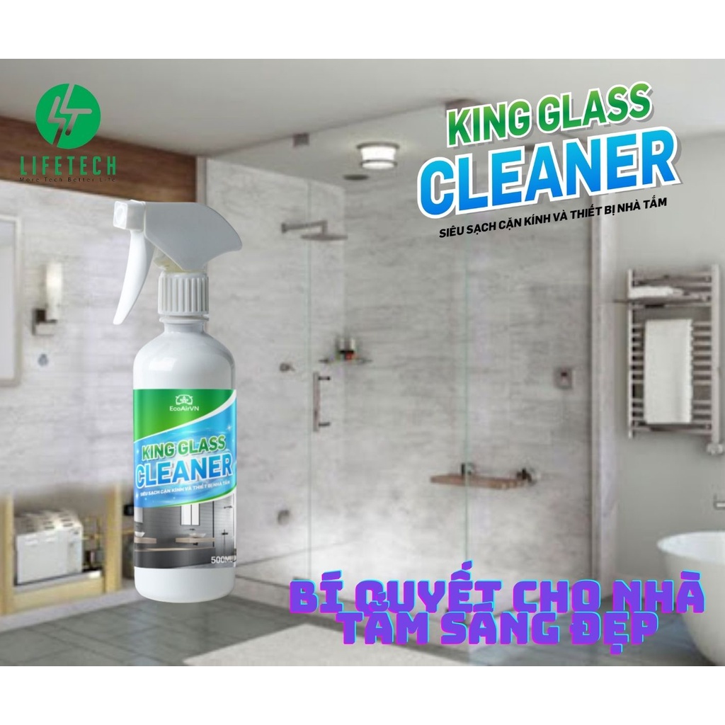 Tẩy cặn ca.nxi kính KingGlass Cleaner 500 ml- EcoAirVN