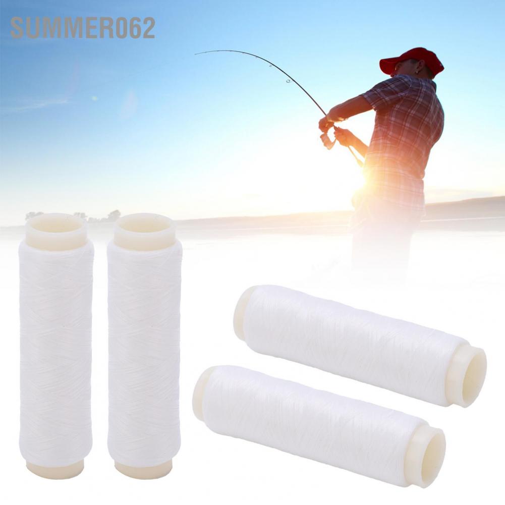 Summer062 4pcs 100/200m Invisible Nylon Fishing Rubber Band Line High Elastic Accessories