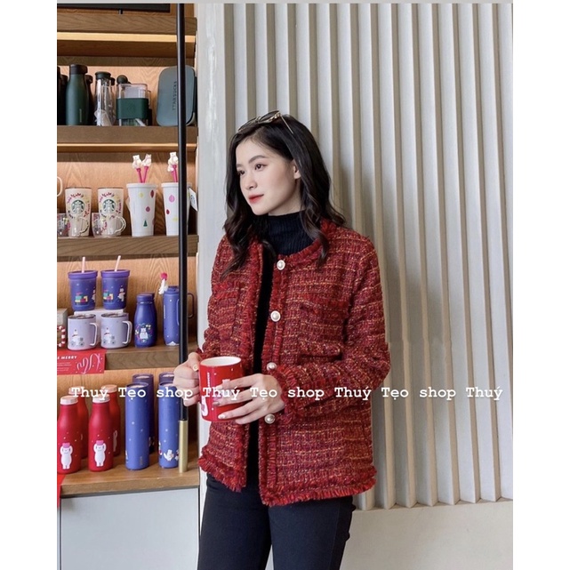SET DẠ TWEED TIỂU THƯ 2 MÀU ĐỎ TRẮNG Day Dream | BigBuy360 - bigbuy360.vn