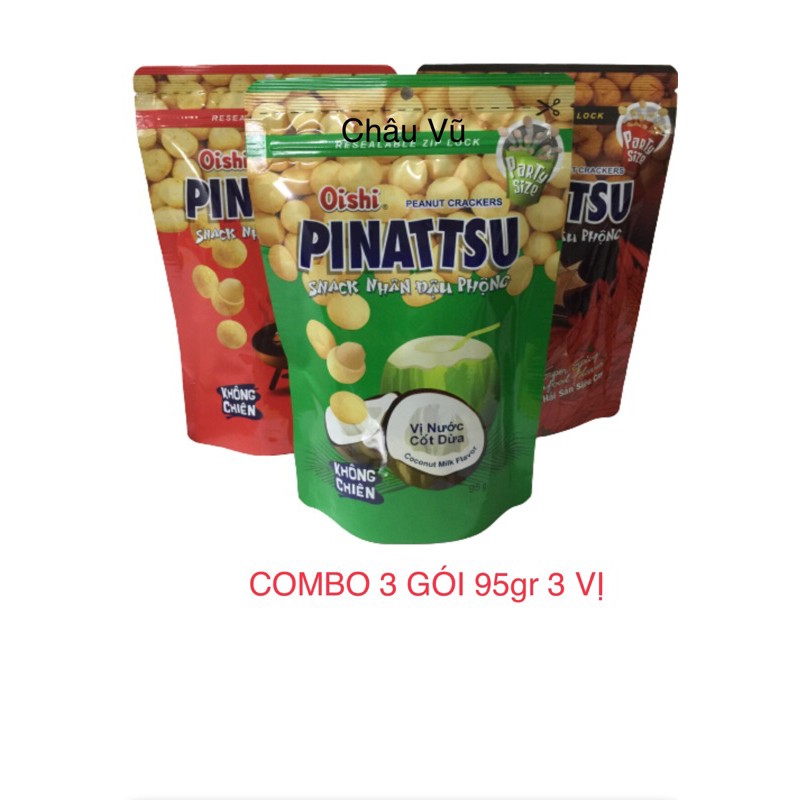 [FLASH SALE] Combo 3 Gói Đậu Phộng cốt dừa PINATTSU 95g