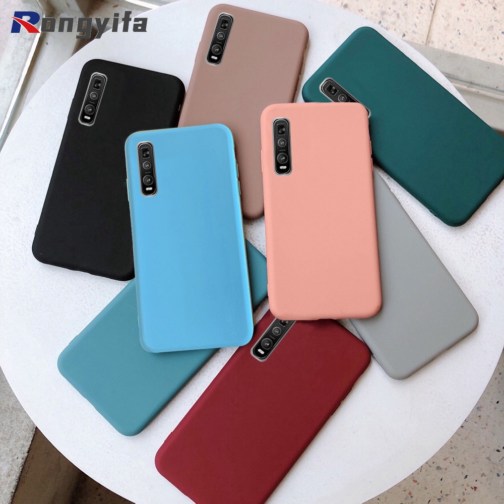 Ốp điện thoại silicone TPU nhám màu kẹo đơn giản cho Samsung Galaxy A70/s A50/s A30/s A20 A10 M10 A7 A9 2018