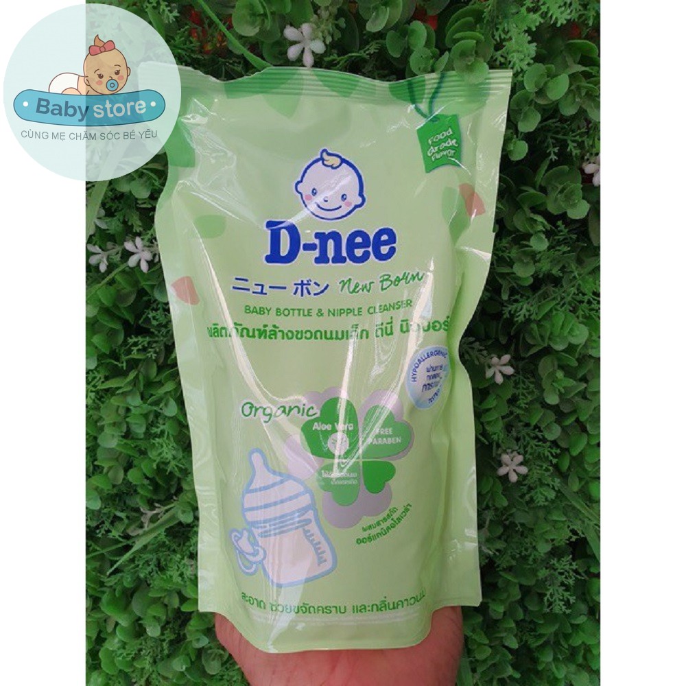 NƯỚC RỬA BÌNH SỮA DNEE loại organic 600ml ( trà xanh )