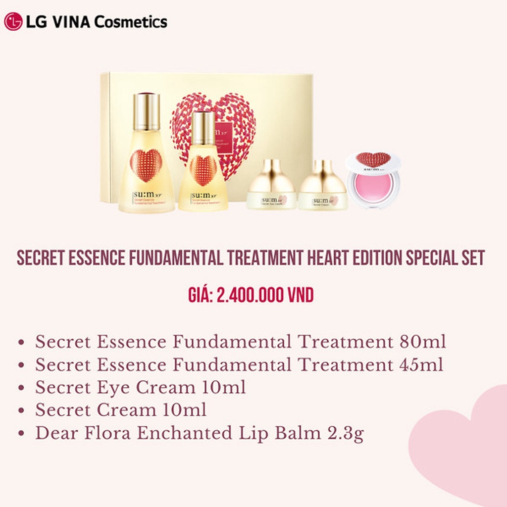 Set nước thần Su:m37 Secret Essence Fundamental Treatment Heart Edition Mới