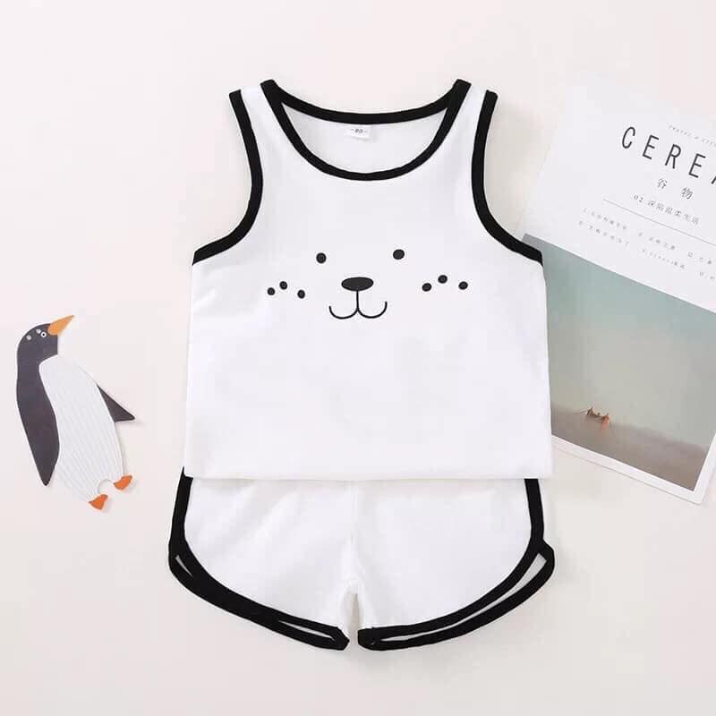 Freeship + Có Video | Bộ ba lỗ quần áo trẻ em 100% cotton cho bé trai bé gái