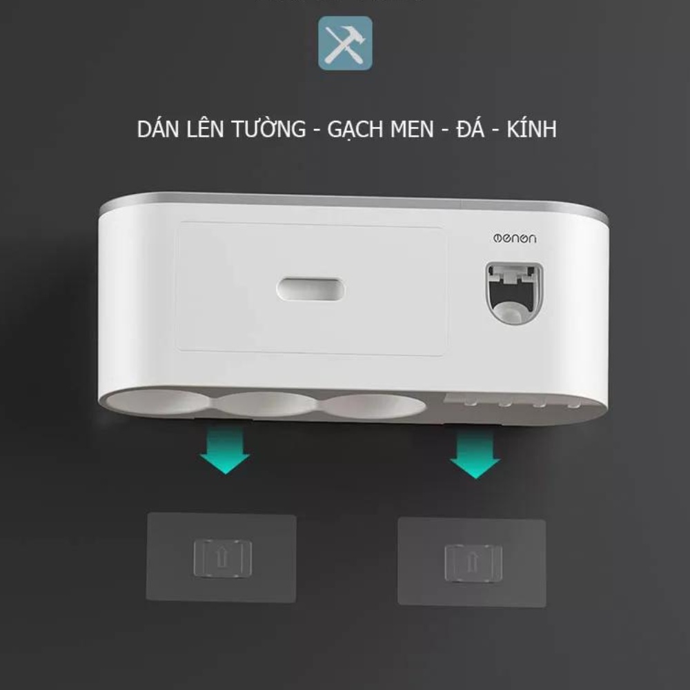 kệ đựng đồ dán tường nhà tắm aswei, để bàn chải kem đánh răng, bộ nhả kem đánh răng tự động