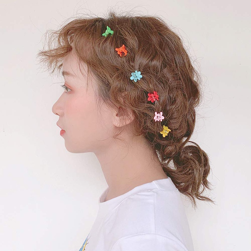 Kẹp tóc mini hình hoa/ ngôi sao nhiều màu sắc dành cho nữ