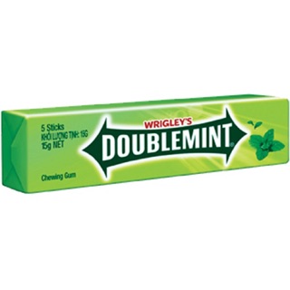 Vỉ 20 thỏi kẹo Gum Double Min bạc hà