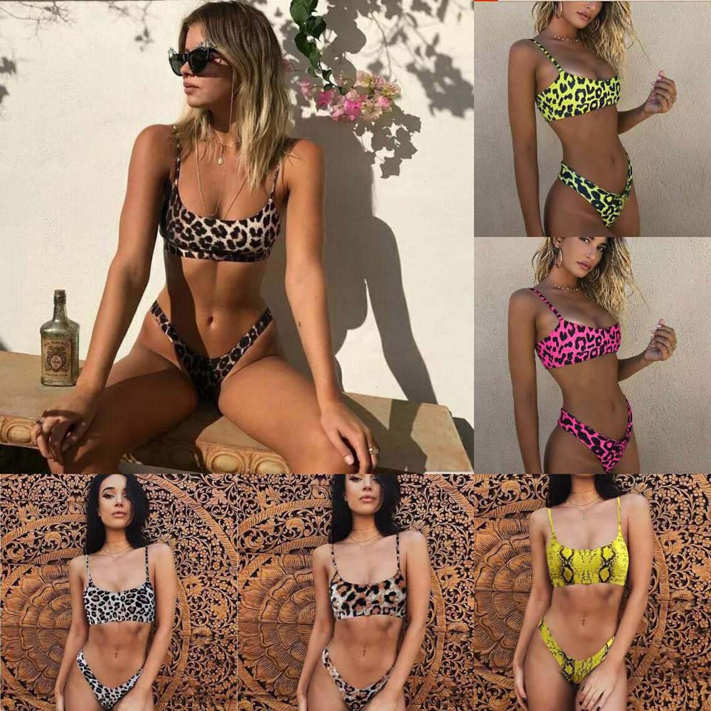 Bộ Bikini Tam Giác Họa Tiết Da Rắn Nhiều Màu Tủy Chọn Quyến Rũ Cho Nữ | BigBuy360 - bigbuy360.vn