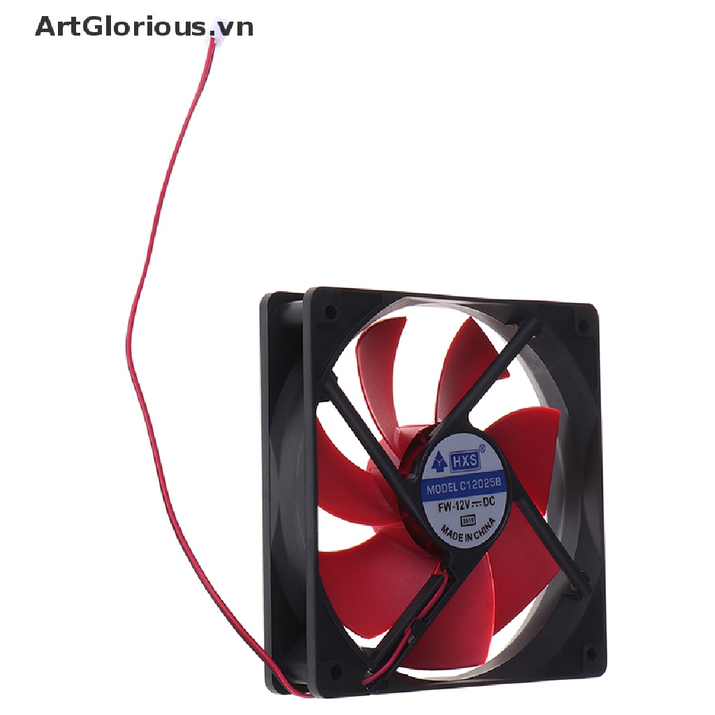 【ArtGlorious】 1pc Mini 120x120x25mm DC 12V 0.16A 2 Pin 7-Blade Blower Cooling Fan Cooler 【VN】