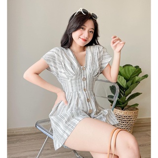 VÁY JUM KẺ-CÚC CHIẾT EO TAY BỒNG ( CÓ BIGSIZE)