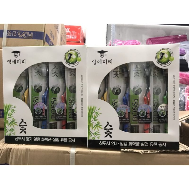 Hộp 20 chiếc bàn chải đáng răng Bossi Hàn quốc