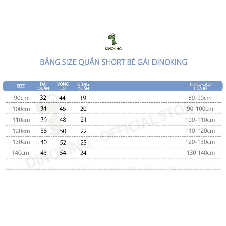 Quần lửng bé gái DINOKING Quần legging đùi ngố trẻ em chất thun cotton co giãn mềm mại cho bé 2 - 8 tuổi QS05