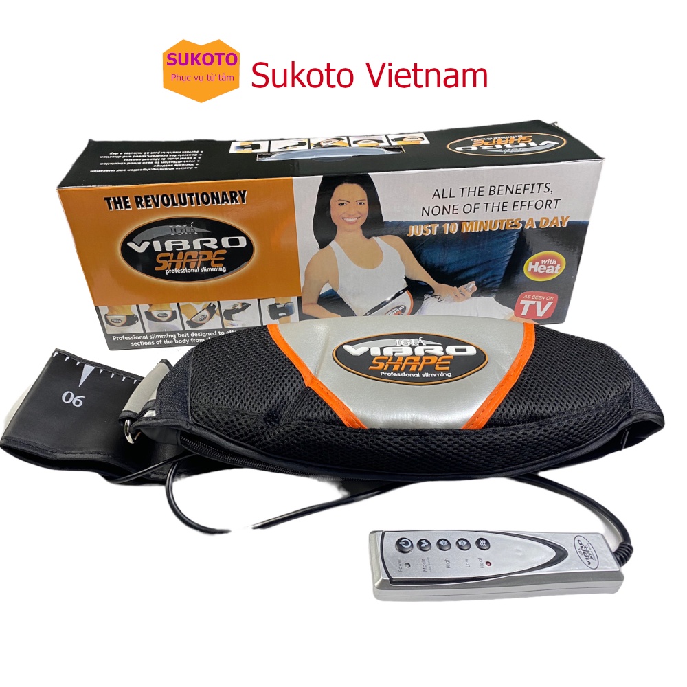 Đai massage giảm mỡ bụng Vibro- Máy mát xa đốt mỡ giúp eo thon săn chắc