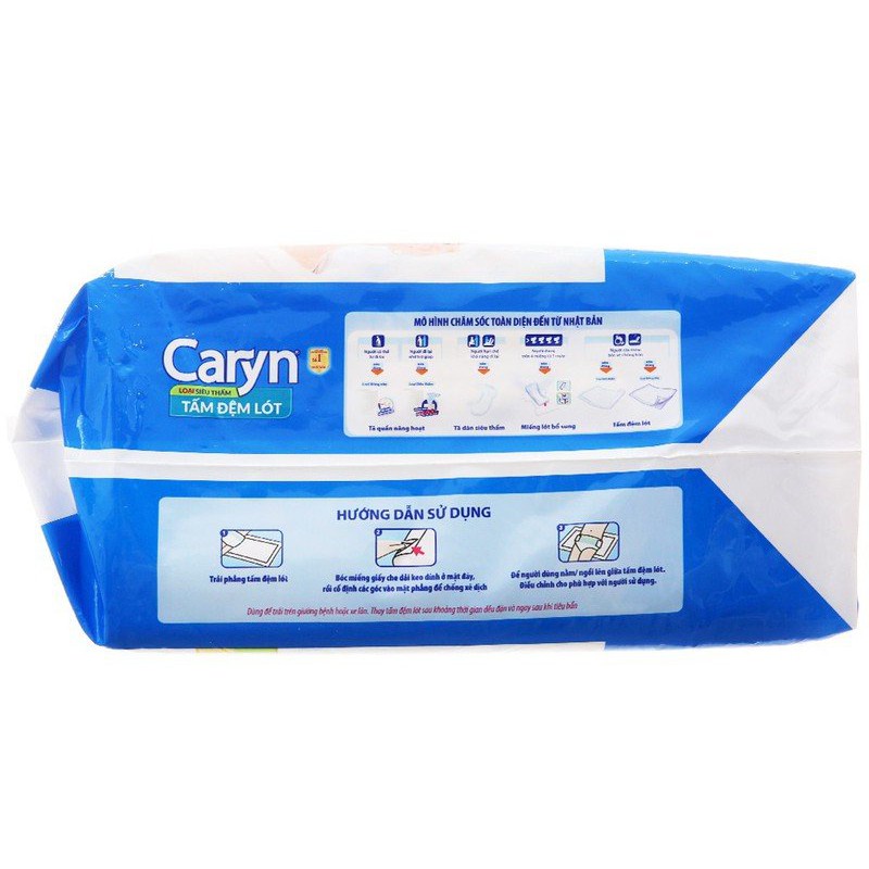 Tấm lót Caryn size L10 42x72cm siêu thấm, chống tràn hiệu quả - gói 10 miếng