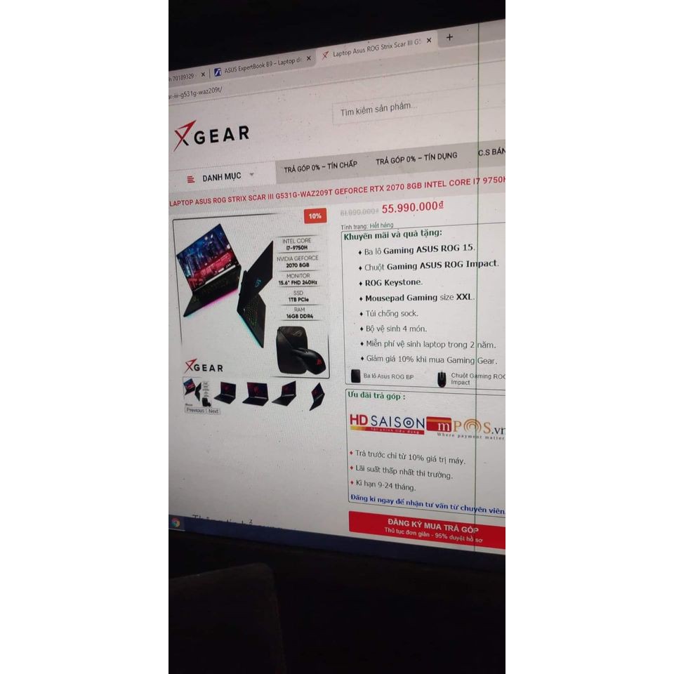 Laptop Gaming Asus ROG Strix SCAR 3 G531G N VES122T. | BigBuy360 - bigbuy360.vn