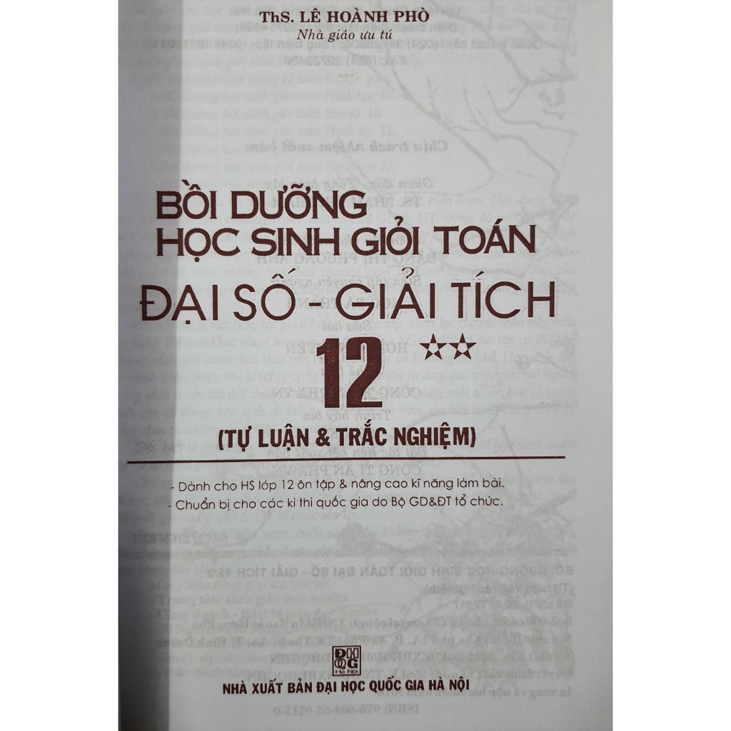 Sách - Bồi dưỡng học sinh giỏi Toán Đại số - Giải tích 12 Tập 2