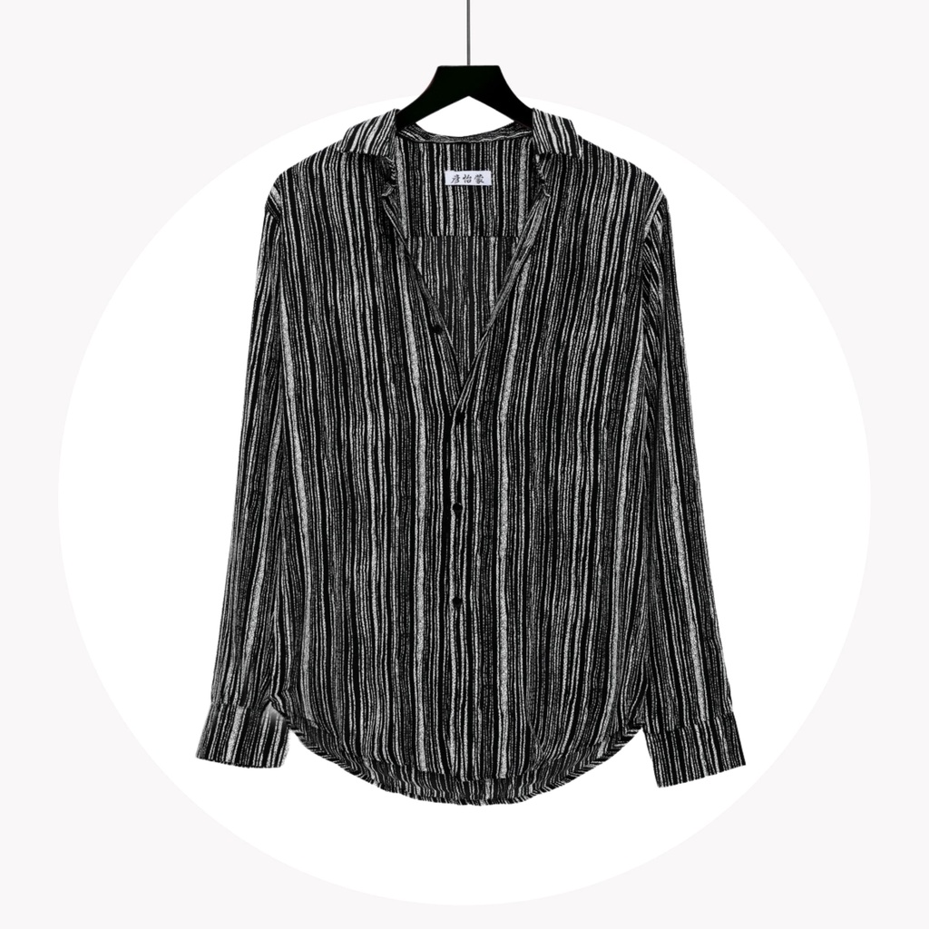 áo sơ mi lụa form rộng họa tiết S01