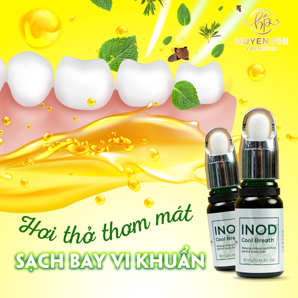 Tinh Dầu Răng Miệng Cool Breath Inod Huyền Phi 10ml-Giúp Giảm Sâu Răng, Hôi Miệng, Làm Sạch Khoang Miệng Cho Cả Gia Đình