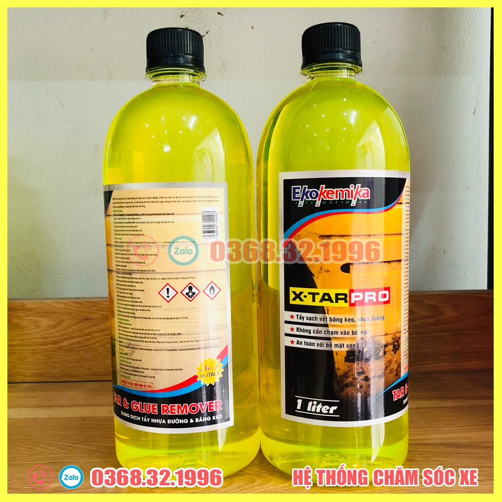 Dung Dịch Tẩy Băng Keo và Nhựa Đường Ekokemika XTAR PRO - 1L Tặng 1 khăn đa năng
