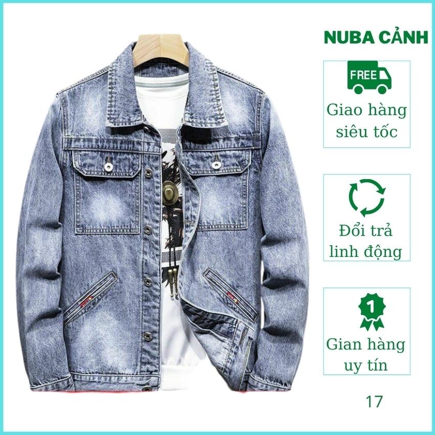 Áo khoác jean nam chất vải bò cao cấp,NUCA 17