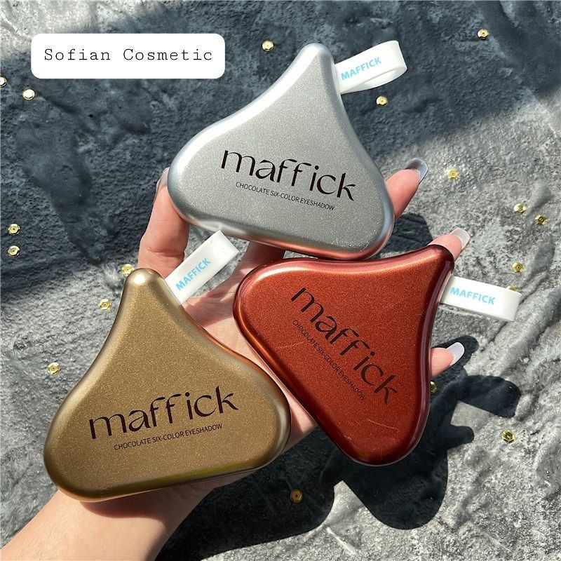 MAFFICK - Bảng phấn mắt nội địa Trung Maffick Chocolate Pearly Matte 6 màu nhũ lì, lâu trôi, thích hợp cho người mới