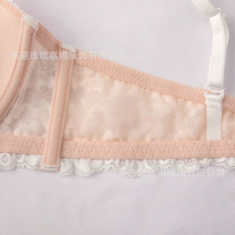 Áo lót cotton phối ren có gọng đệm vừa cúp ngang nâng đẩy tạo khe cực sexy - THAOCHERRY AL12